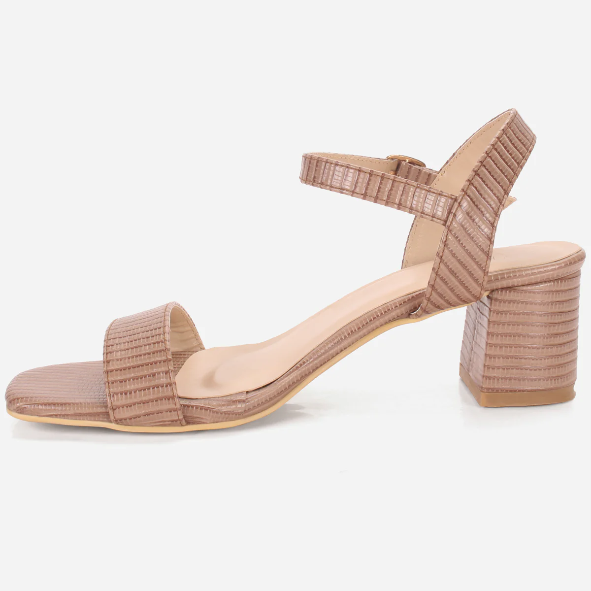 Womens "ZOYIA" Open Toe Block Heeled Sandals - Image 3