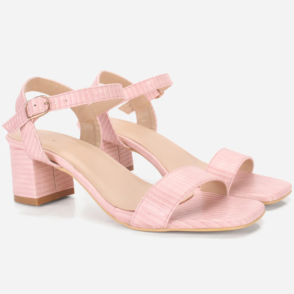 Womens "ZOYIA" Open Toe Block Heeled Sandals - Image 2