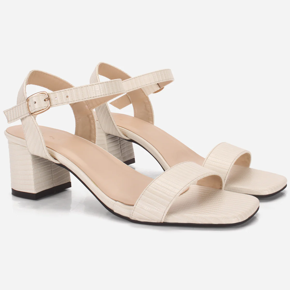 Womens "ZOYIA" Open Toe Block Heeled Sandals - Image 2
