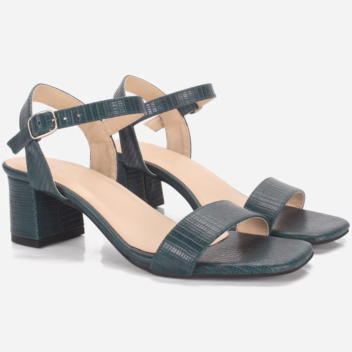 Womens "ZOYIA" Open Toe Block Heeled Sandals - Image 2