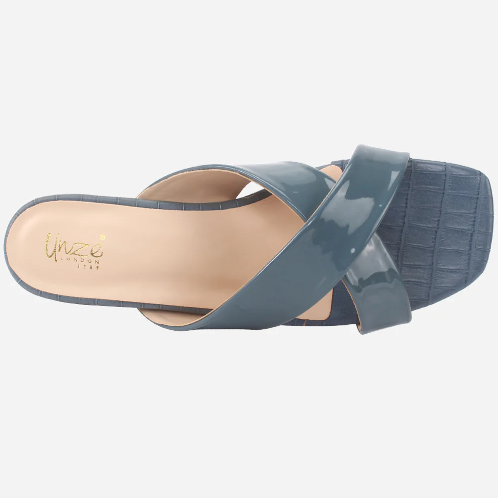 Womens "ZUHAI" Shimmery Everyday Slip-ons Shoes - Image 4