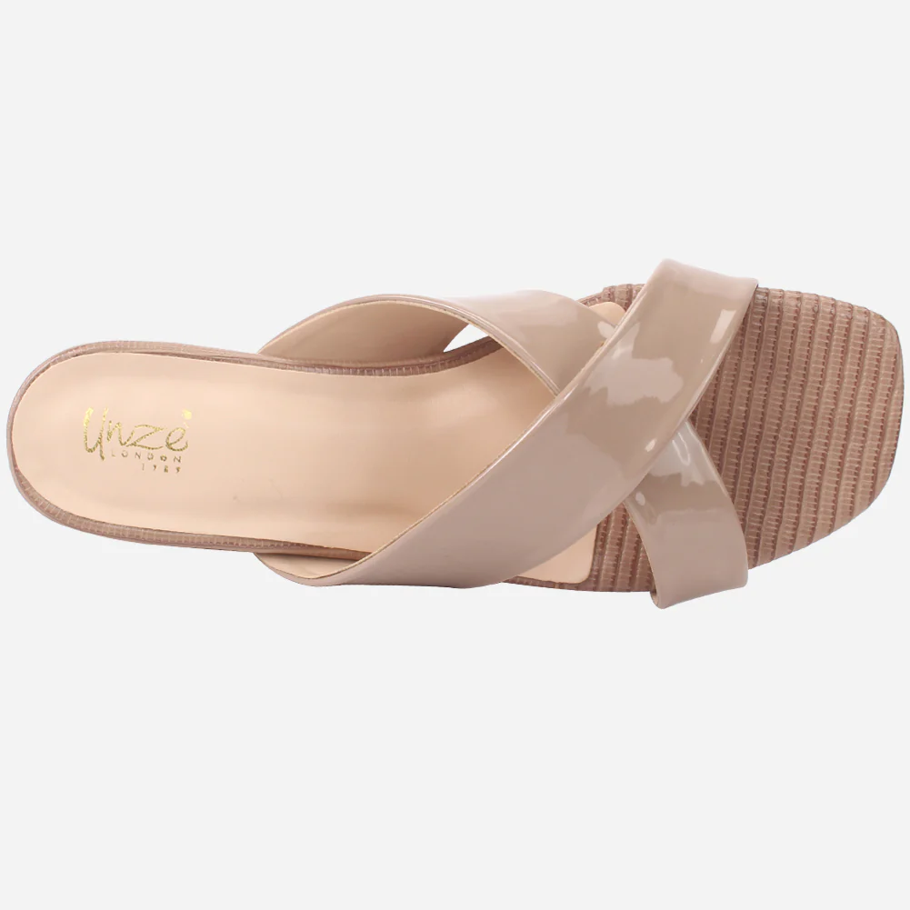 Womens "ZUHAI" Shimmery Everyday Slip-ons Shoes - Image 4