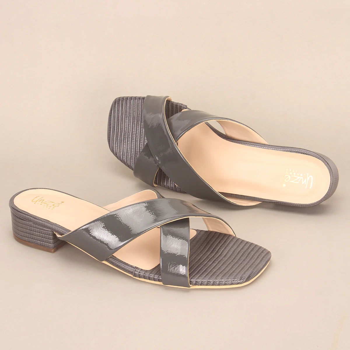 Womens "ZUHAI" Shimmery Everyday Slip-ons Shoes - Image 6