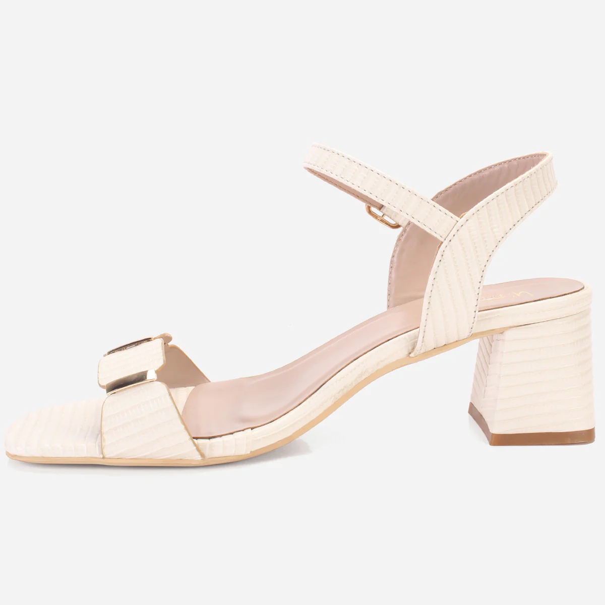 Womens "ZURIA" Ankle Strap Block Heeled Sandals - Image 3