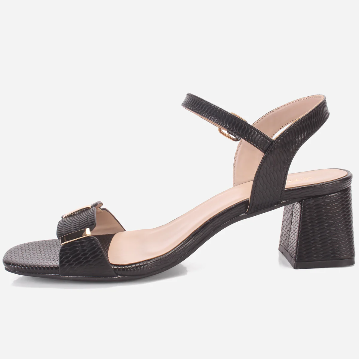 Womens "ZURIA" Ankle Strap Block Heeled Sandals - Image 3