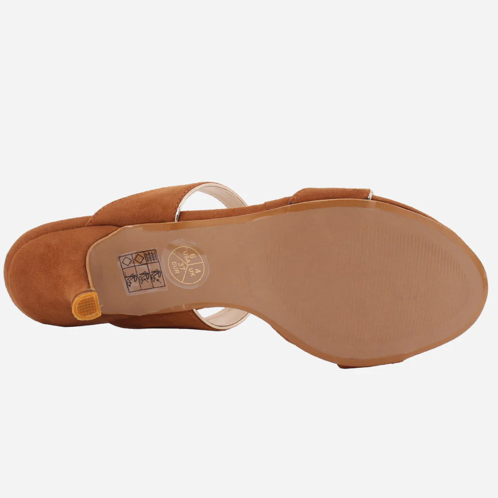 Women"STELLA" Low High Heel Slip on Sandals - Image 5