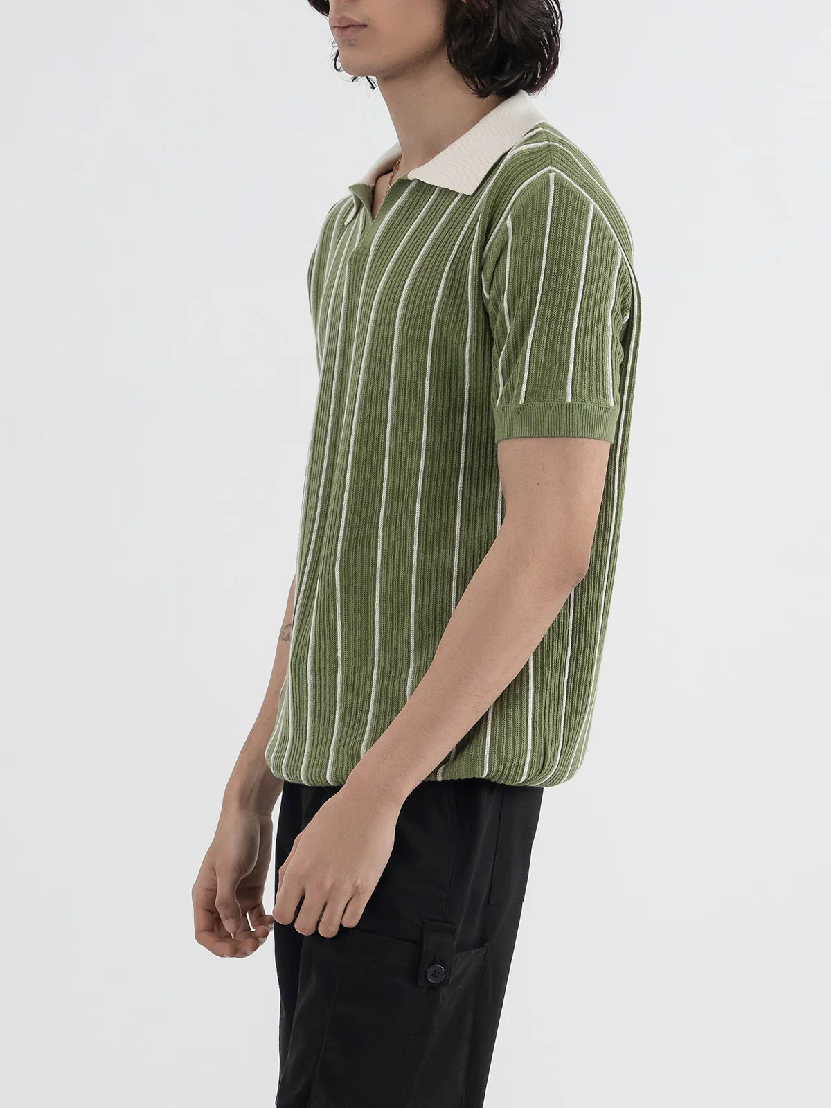 "ZARIAH" Regular Fit Knitted Polo Shirt - Image 2