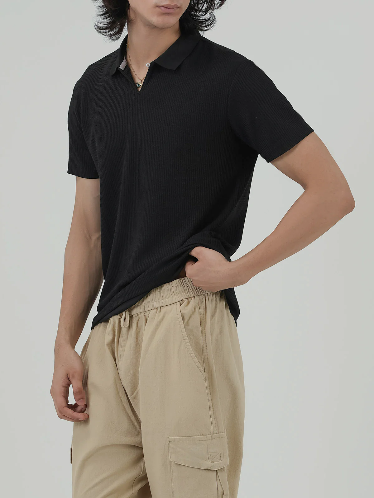 "ZARYN" Relaxed Regular Fit Polo Shirt - Image 3