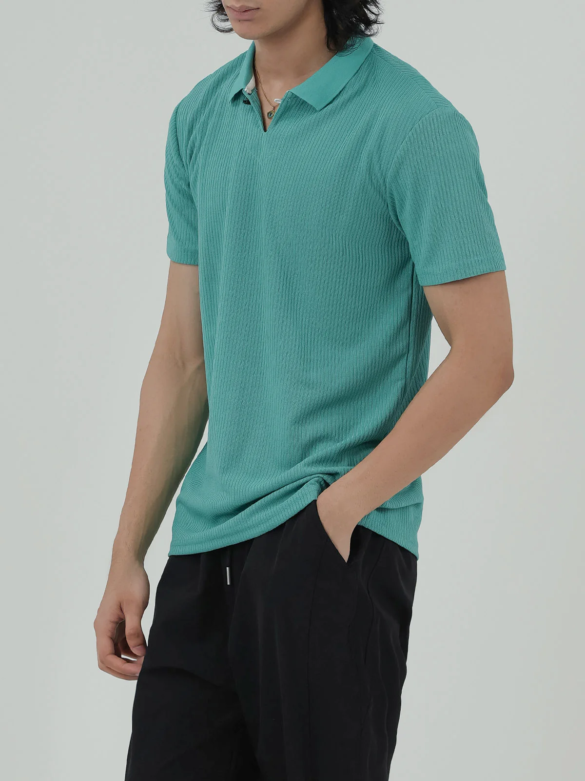 "ZARYN" Relaxed Regular Fit Polo Shirt - Image 3