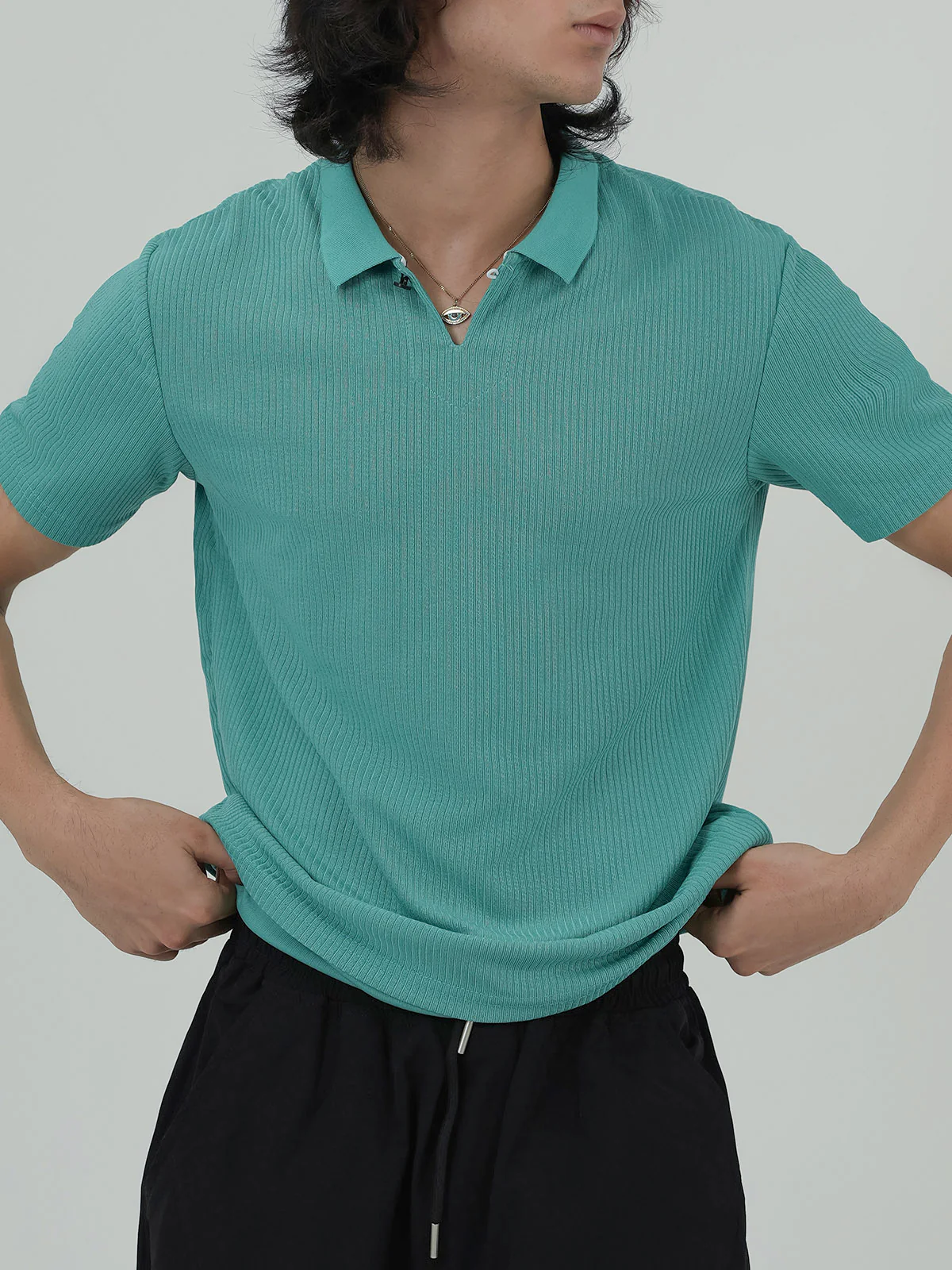 "ZARYN" Relaxed Regular Fit Polo Shirt - Image 4