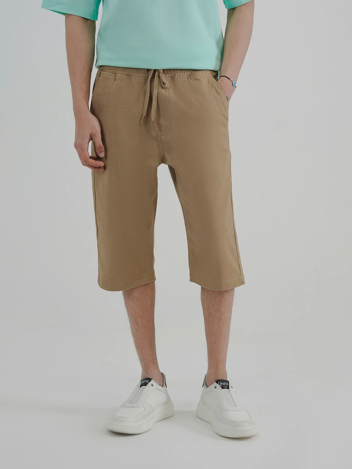 "ZAYN" Regular Solid Cotton Short - Image 2