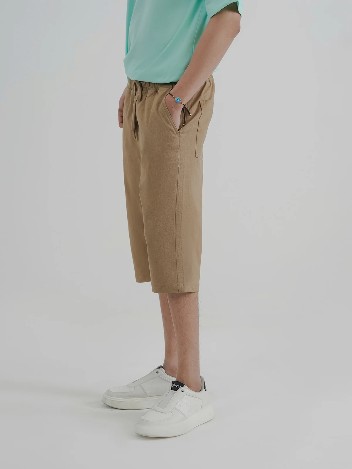"ZAYN" Regular Solid Cotton Short - Image 4