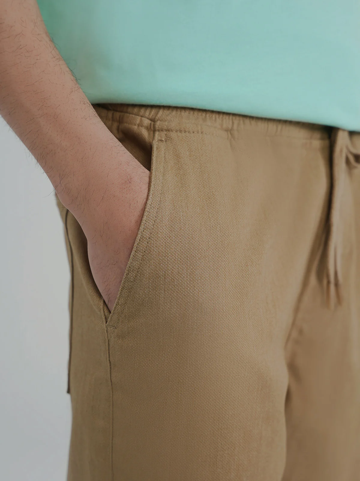 "ZAYN" Regular Solid Cotton Short - Image 5